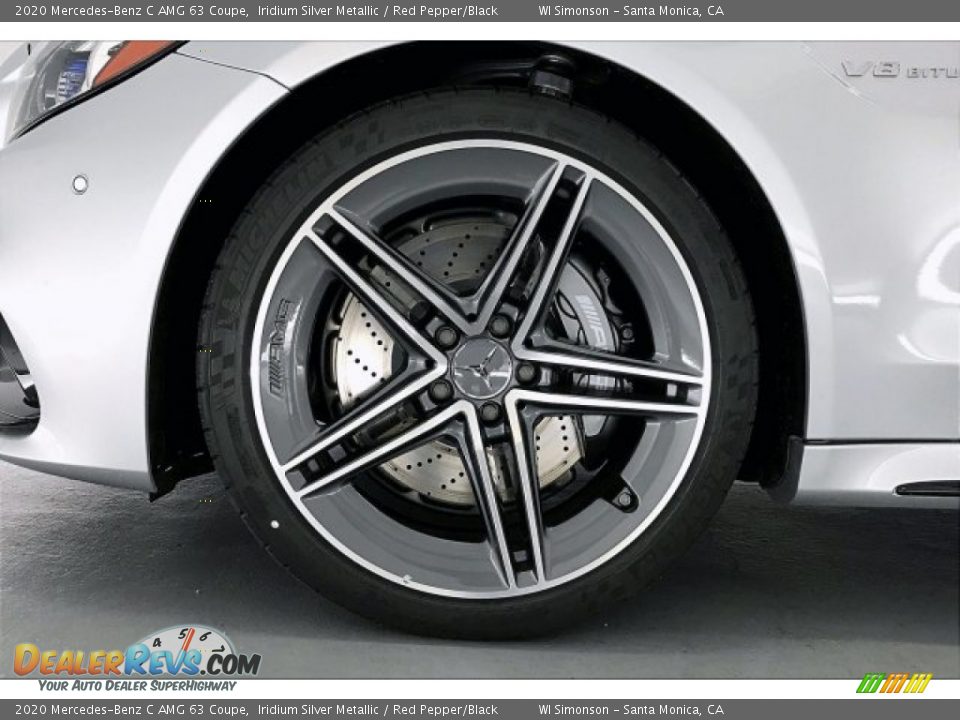 2020 Mercedes-Benz C AMG 63 Coupe Iridium Silver Metallic / Red Pepper/Black Photo #8
