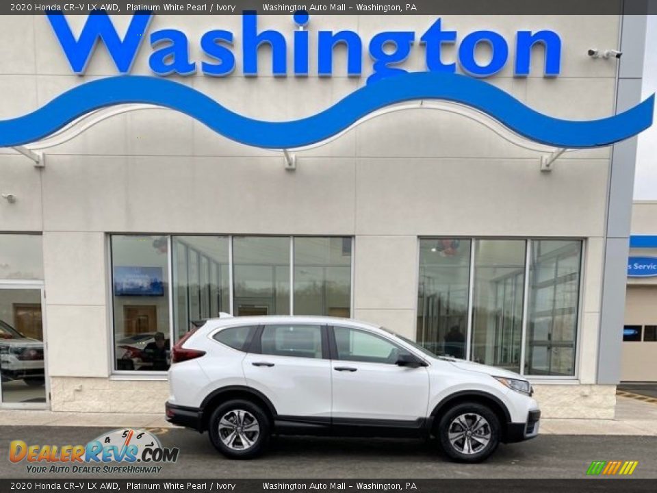 2020 Honda CR-V LX AWD Platinum White Pearl / Ivory Photo #1