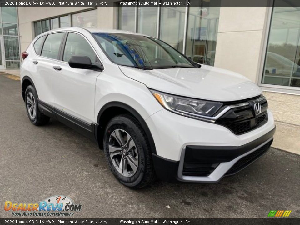 2020 Honda CR-V LX AWD Platinum White Pearl / Ivory Photo #2