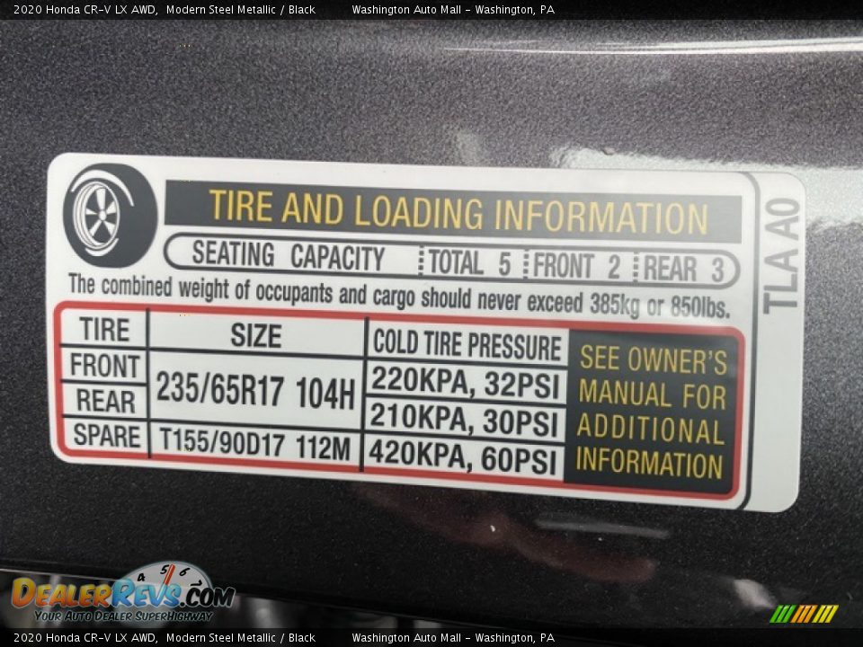 2020 Honda CR-V LX AWD Modern Steel Metallic / Black Photo #8