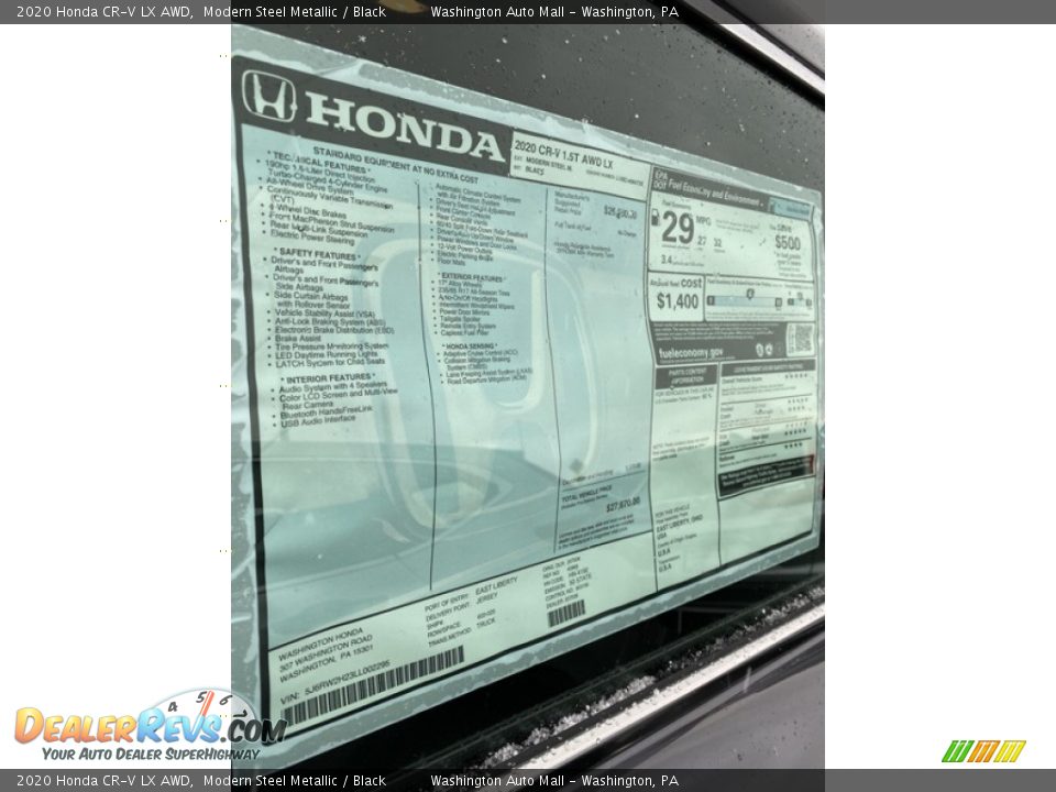 2020 Honda CR-V LX AWD Modern Steel Metallic / Black Photo #15