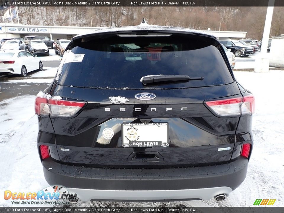 2020 Ford Escape SE 4WD Agate Black Metallic / Dark Earth Gray Photo #3