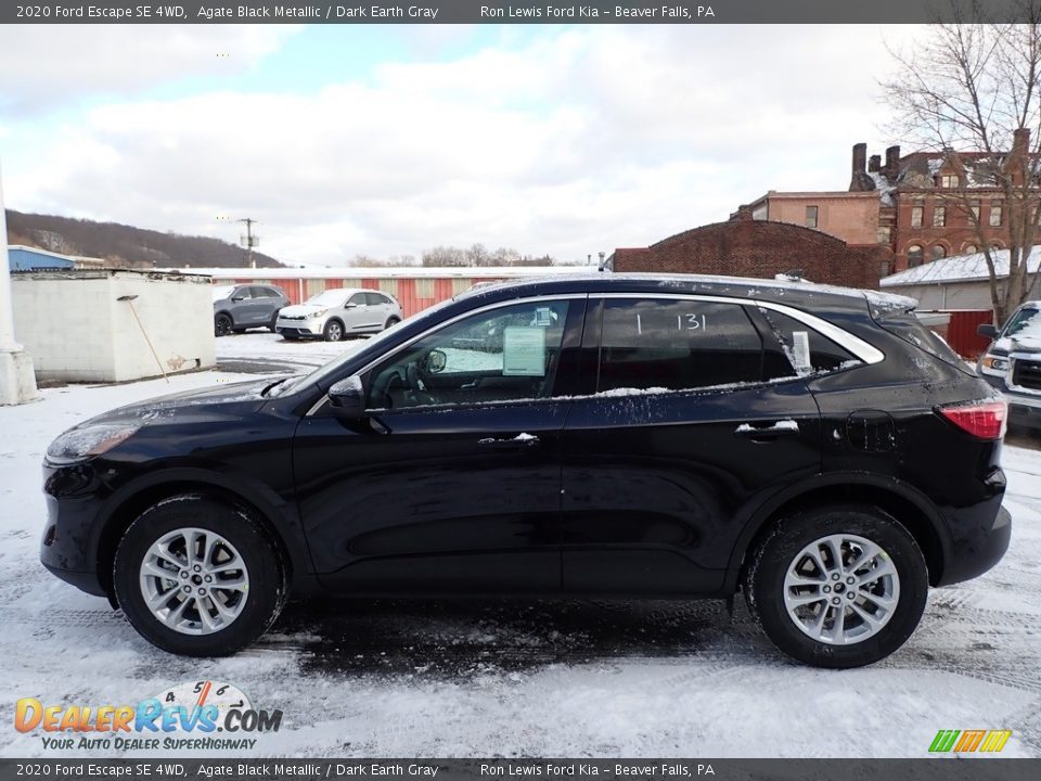 2020 Ford Escape SE 4WD Agate Black Metallic / Dark Earth Gray Photo #6