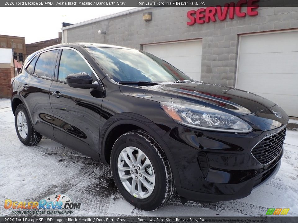 2020 Ford Escape SE 4WD Agate Black Metallic / Dark Earth Gray Photo #9
