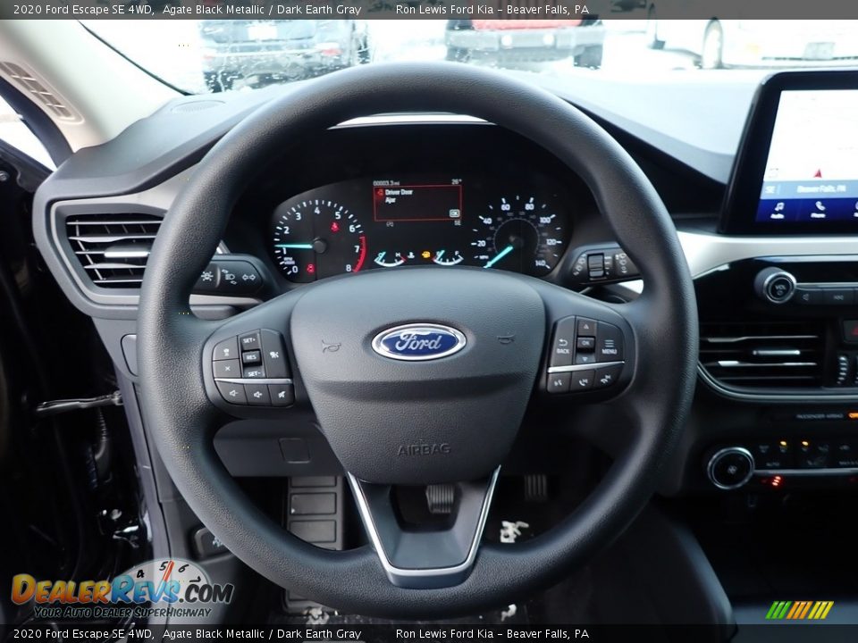 2020 Ford Escape SE 4WD Agate Black Metallic / Dark Earth Gray Photo #16
