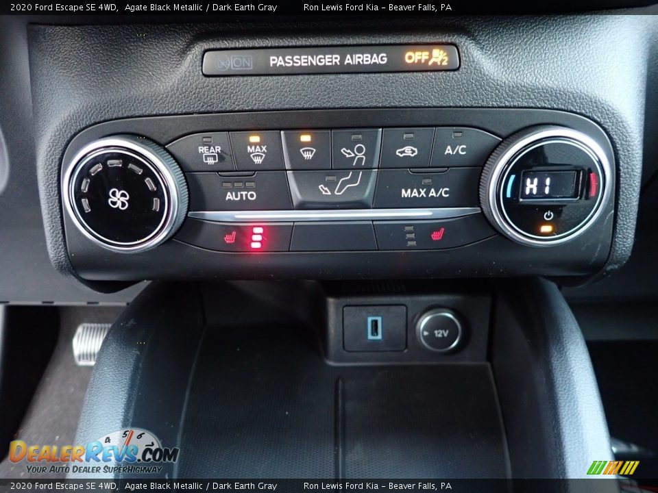 2020 Ford Escape SE 4WD Agate Black Metallic / Dark Earth Gray Photo #18