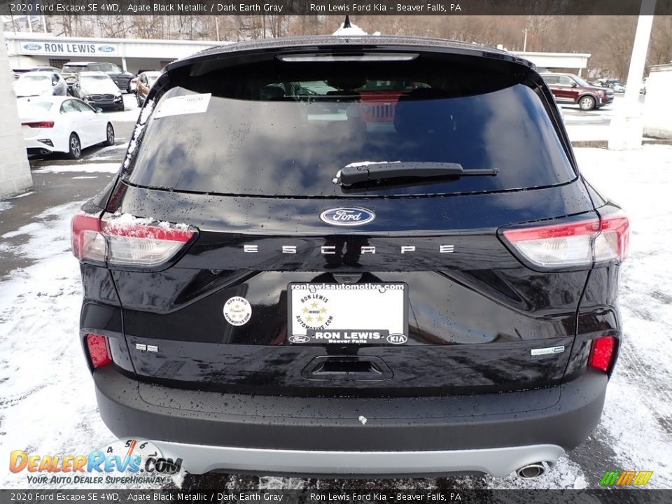 2020 Ford Escape SE 4WD Agate Black Metallic / Dark Earth Gray Photo #3