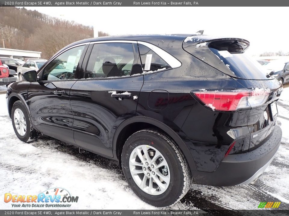 2020 Ford Escape SE 4WD Agate Black Metallic / Dark Earth Gray Photo #5