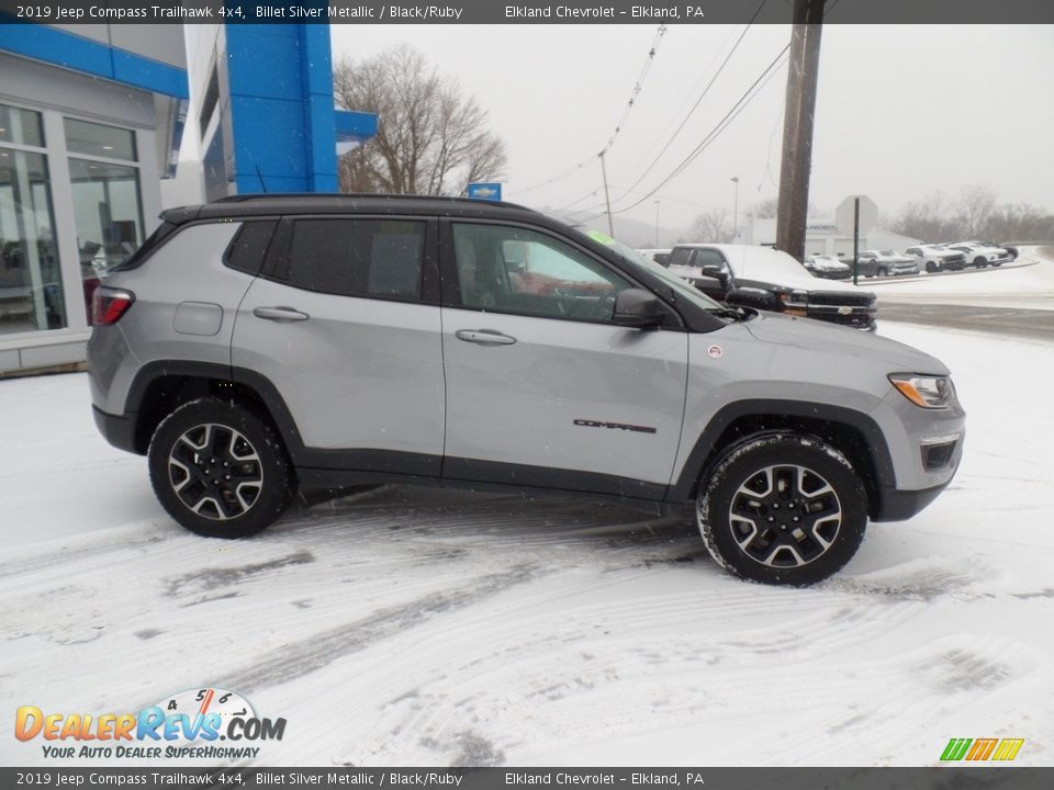 2019 Jeep Compass Trailhawk 4x4 Billet Silver Metallic / Black/Ruby Photo #6