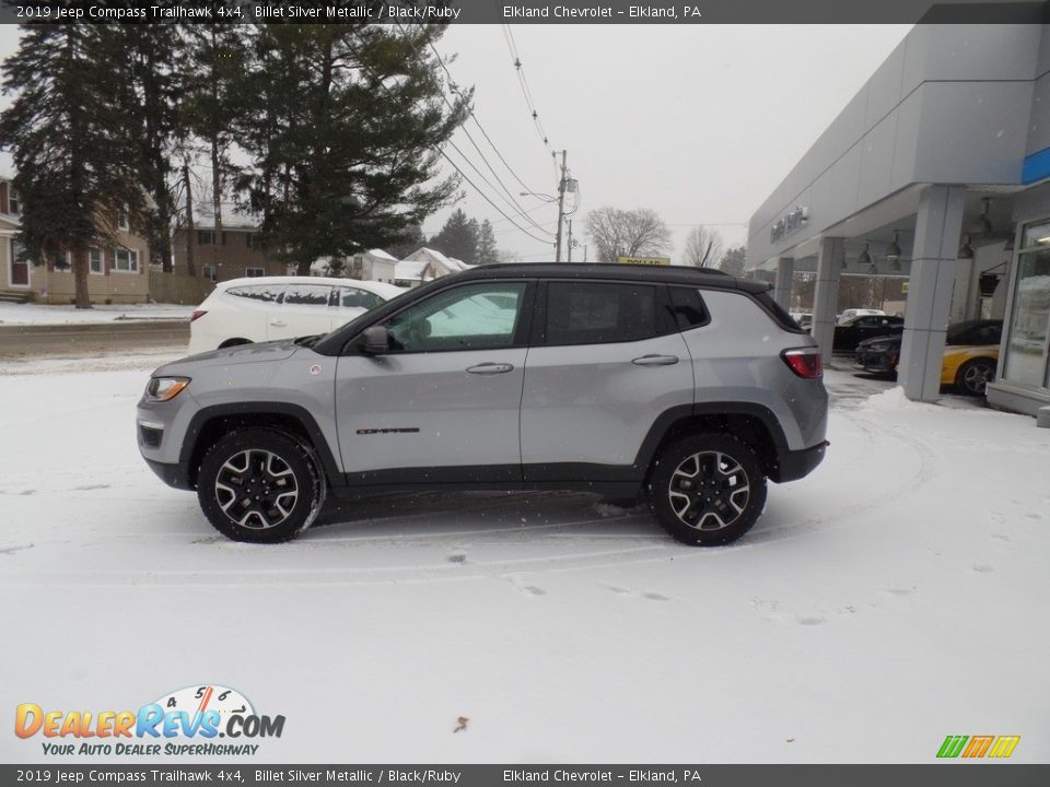 2019 Jeep Compass Trailhawk 4x4 Billet Silver Metallic / Black/Ruby Photo #10