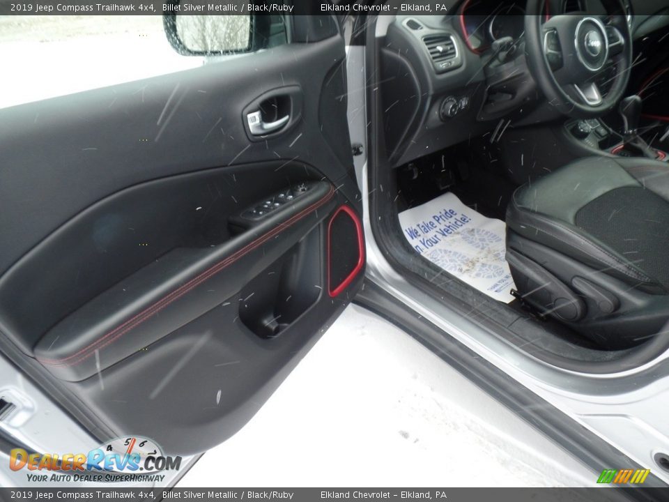 2019 Jeep Compass Trailhawk 4x4 Billet Silver Metallic / Black/Ruby Photo #12