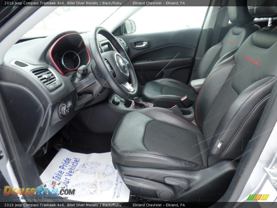 2019 Jeep Compass Trailhawk 4x4 Billet Silver Metallic / Black/Ruby Photo #14