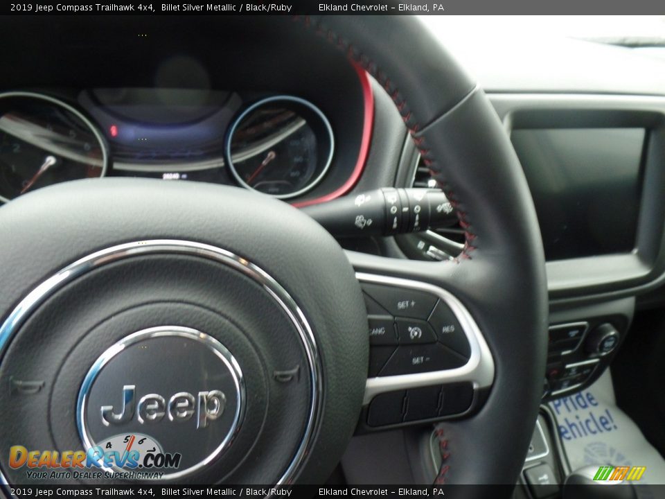 2019 Jeep Compass Trailhawk 4x4 Billet Silver Metallic / Black/Ruby Photo #17