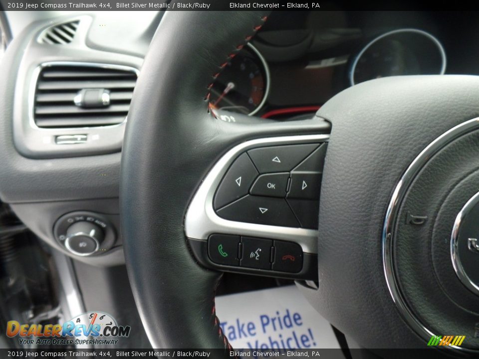 2019 Jeep Compass Trailhawk 4x4 Billet Silver Metallic / Black/Ruby Photo #18