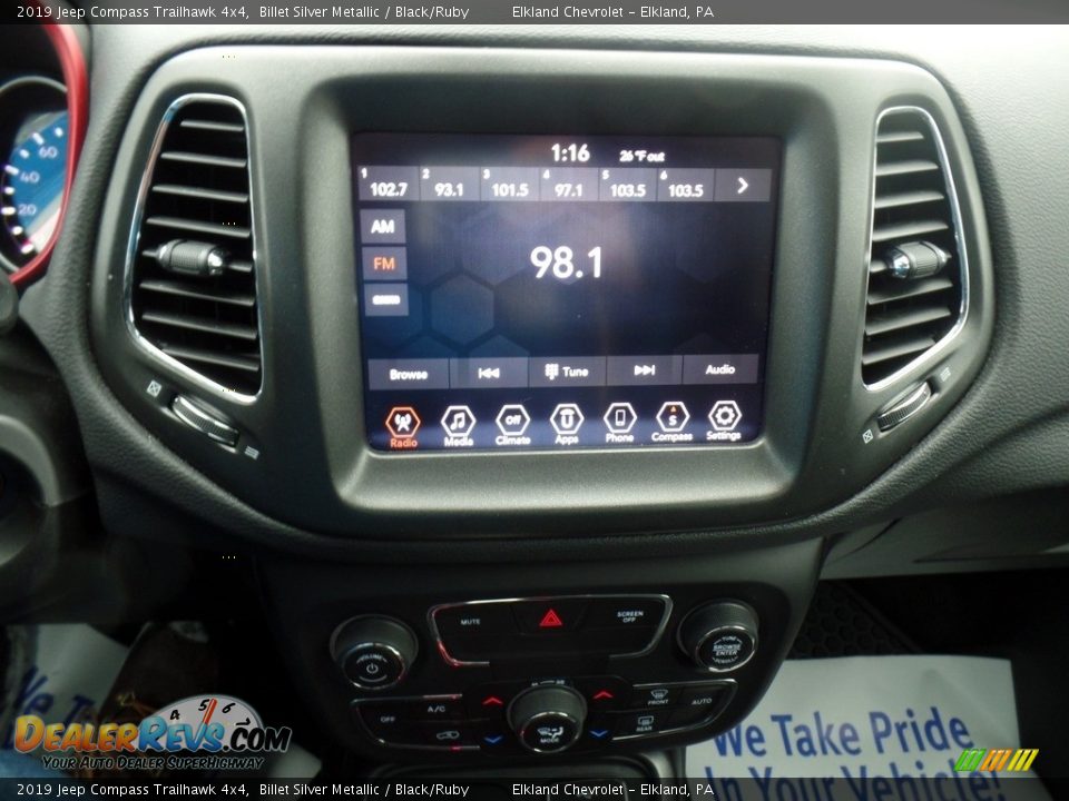 2019 Jeep Compass Trailhawk 4x4 Billet Silver Metallic / Black/Ruby Photo #21