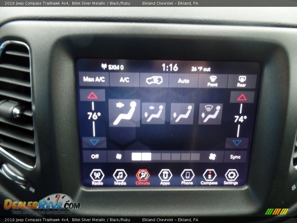 2019 Jeep Compass Trailhawk 4x4 Billet Silver Metallic / Black/Ruby Photo #24