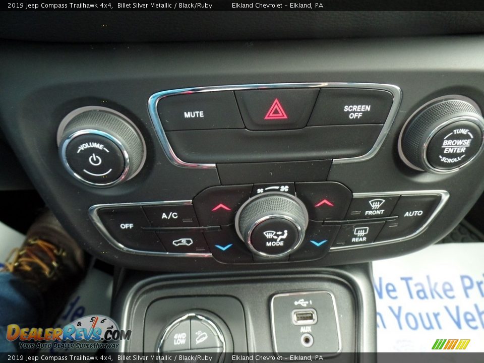2019 Jeep Compass Trailhawk 4x4 Billet Silver Metallic / Black/Ruby Photo #25