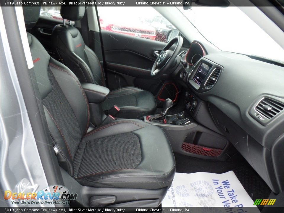 2019 Jeep Compass Trailhawk 4x4 Billet Silver Metallic / Black/Ruby Photo #33