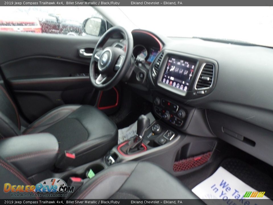 2019 Jeep Compass Trailhawk 4x4 Billet Silver Metallic / Black/Ruby Photo #34
