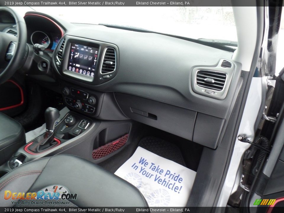 2019 Jeep Compass Trailhawk 4x4 Billet Silver Metallic / Black/Ruby Photo #35