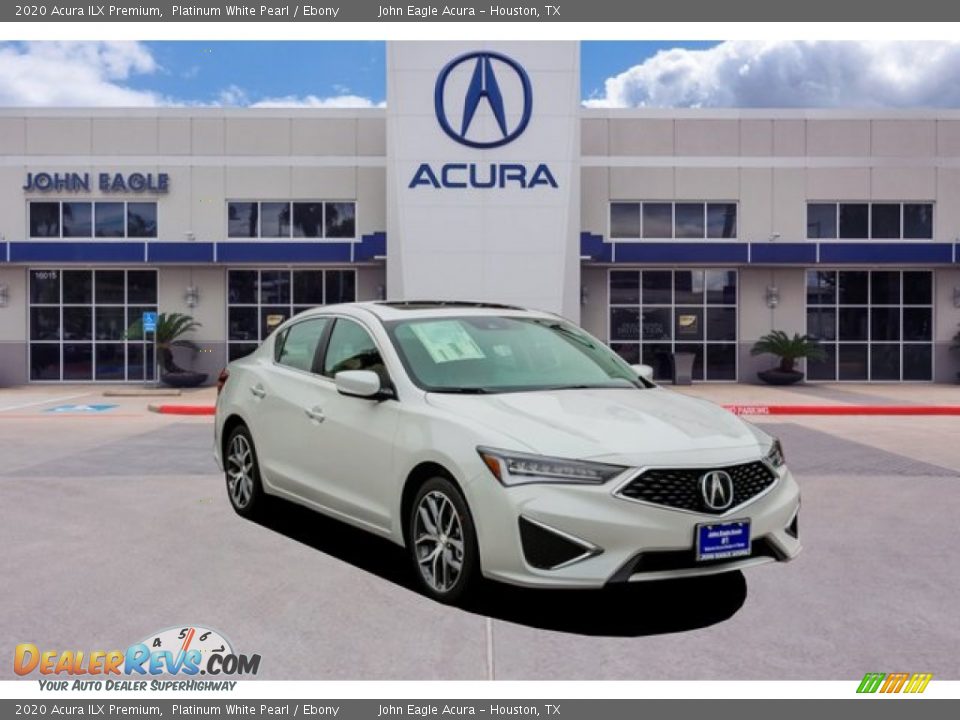 2020 Acura ILX Premium Platinum White Pearl / Ebony Photo #1