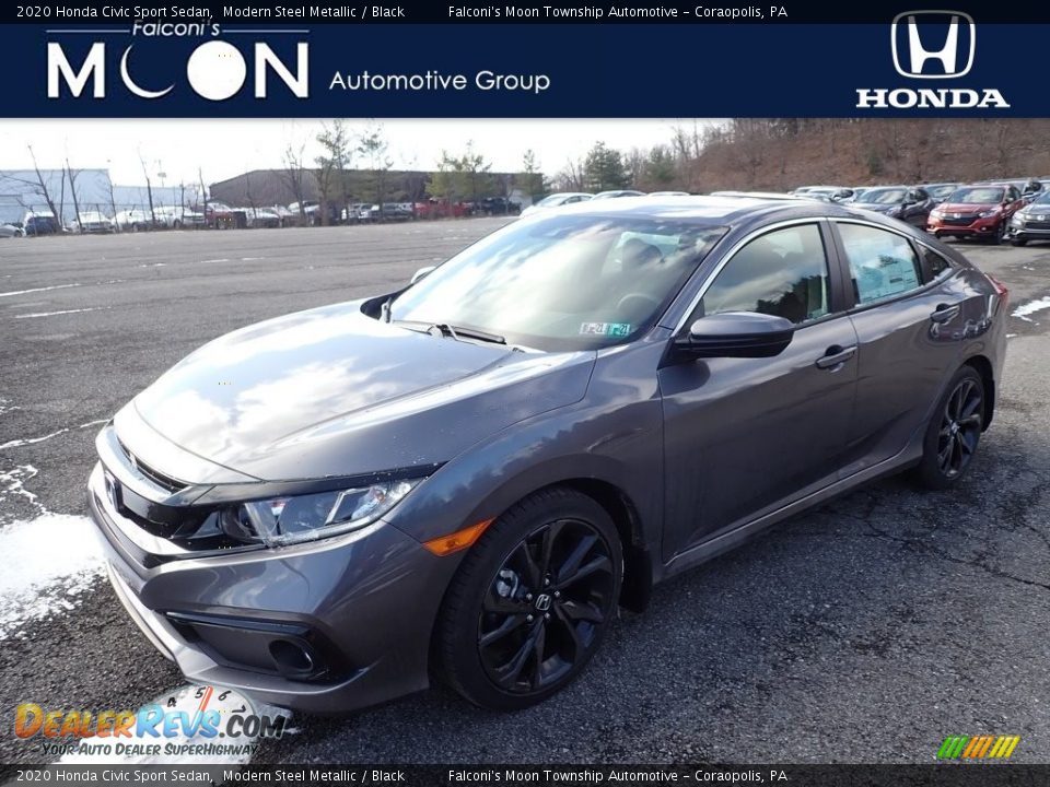 2020 Honda Civic Sport Sedan Modern Steel Metallic / Black Photo #1