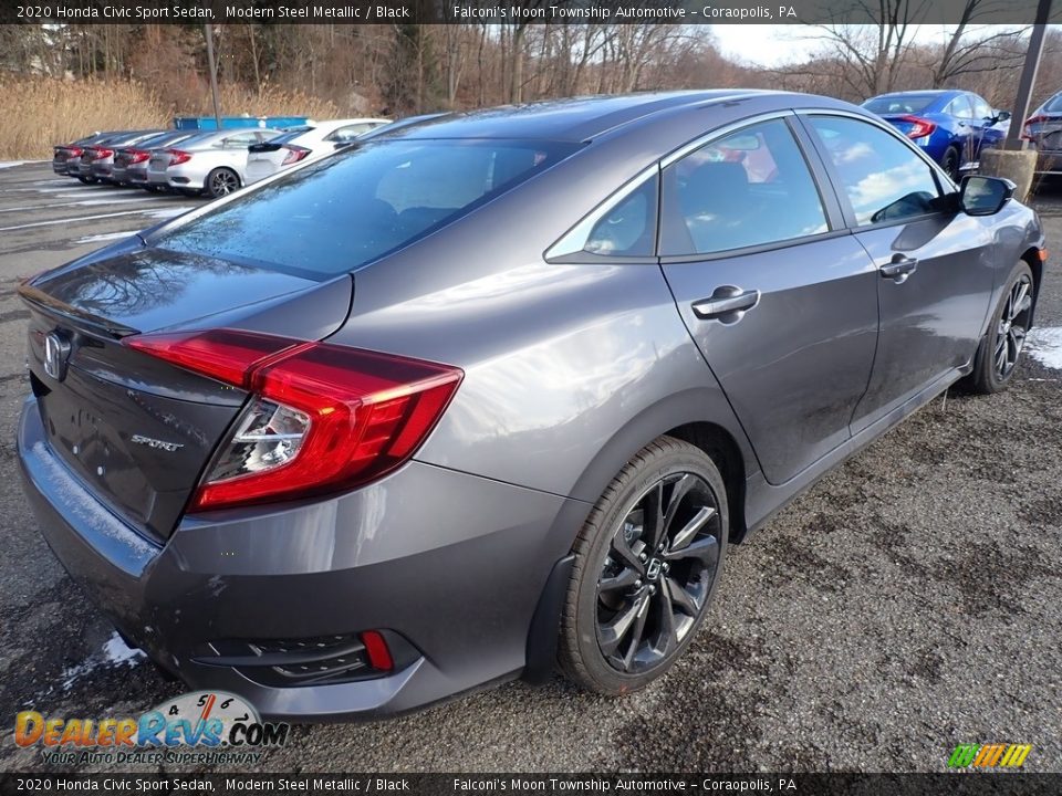 2020 Honda Civic Sport Sedan Modern Steel Metallic / Black Photo #4