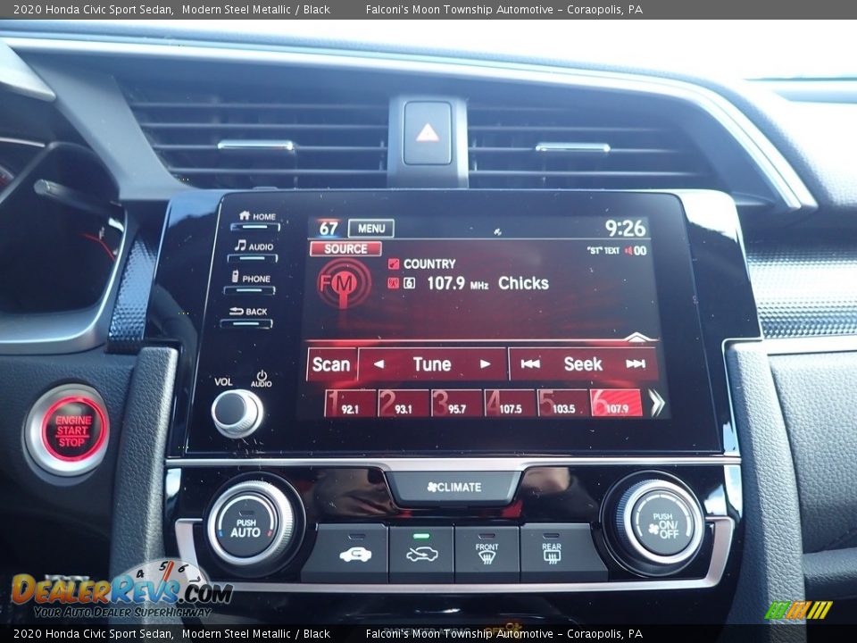 2020 Honda Civic Sport Sedan Modern Steel Metallic / Black Photo #13