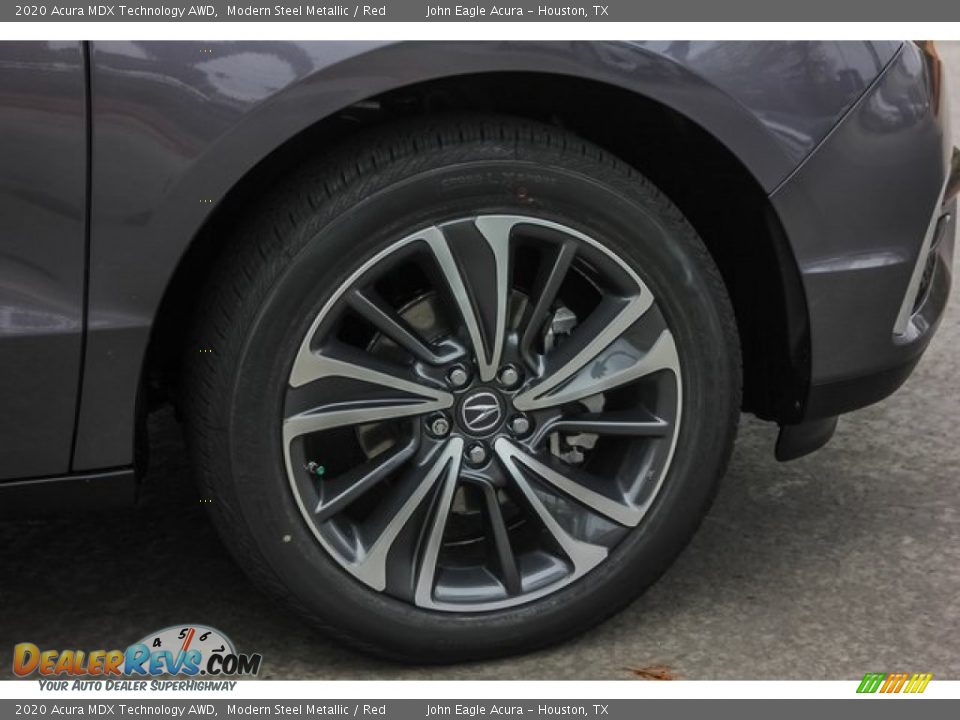 2020 Acura MDX Technology AWD Modern Steel Metallic / Red Photo #9