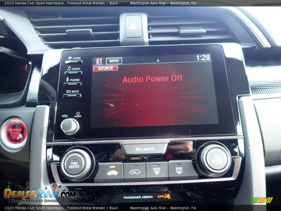 2020 Honda Civic Sport Hatchback Polished Metal Metallic / Black Photo #13