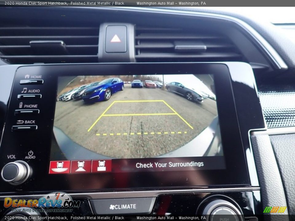 2020 Honda Civic Sport Hatchback Polished Metal Metallic / Black Photo #14