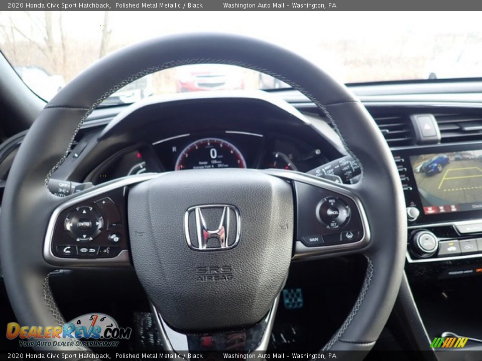 2020 Honda Civic Sport Hatchback Polished Metal Metallic / Black Photo #15