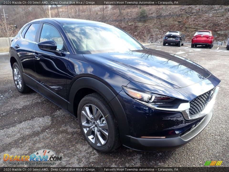 2020 Mazda CX-30 Select AWD Deep Crystal Blue Mica / Greige Photo #2