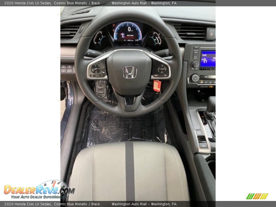 2020 Honda Civic LX Sedan Cosmic Blue Metallic / Black Photo #13