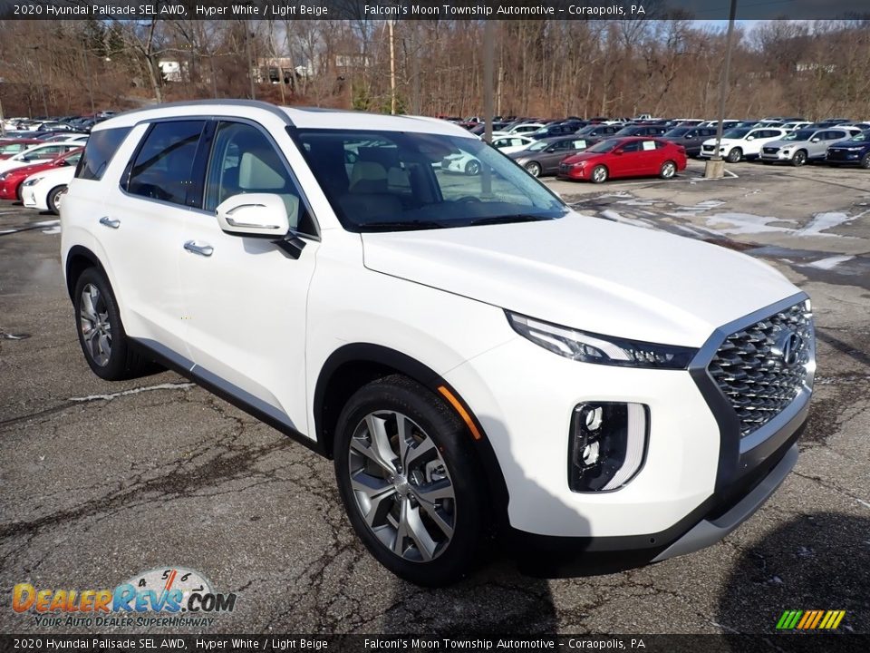 2020 Hyundai Palisade SEL AWD Hyper White / Light Beige Photo #3