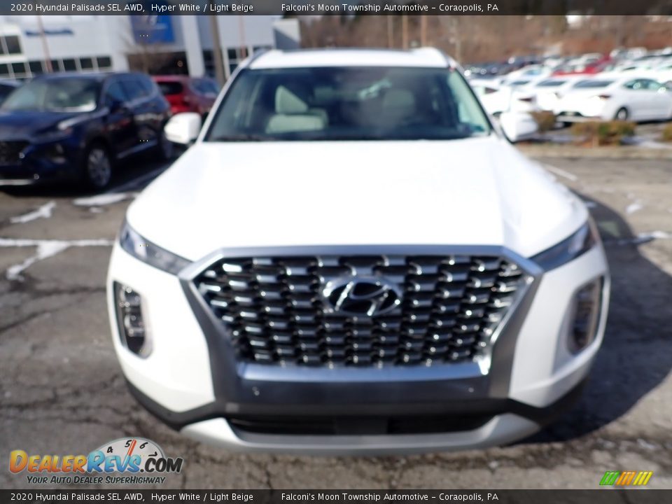 2020 Hyundai Palisade SEL AWD Hyper White / Light Beige Photo #4