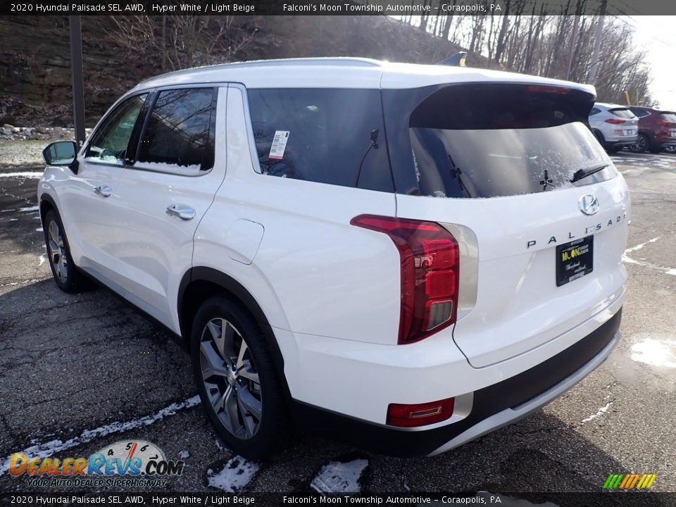 2020 Hyundai Palisade SEL AWD Hyper White / Light Beige Photo #6