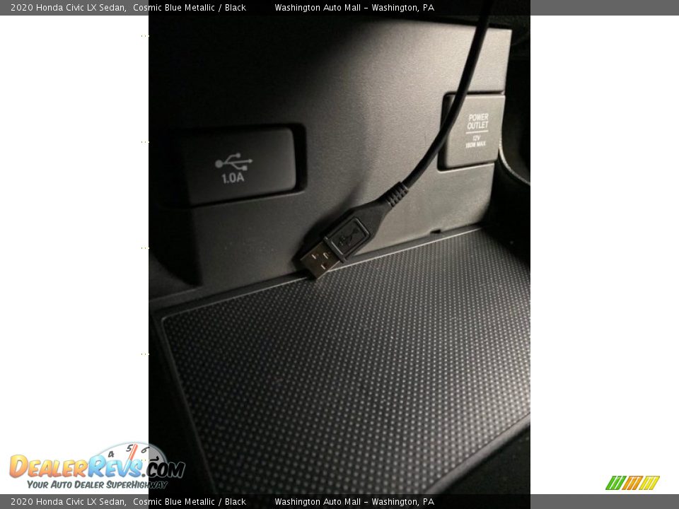 2020 Honda Civic LX Sedan Cosmic Blue Metallic / Black Photo #34