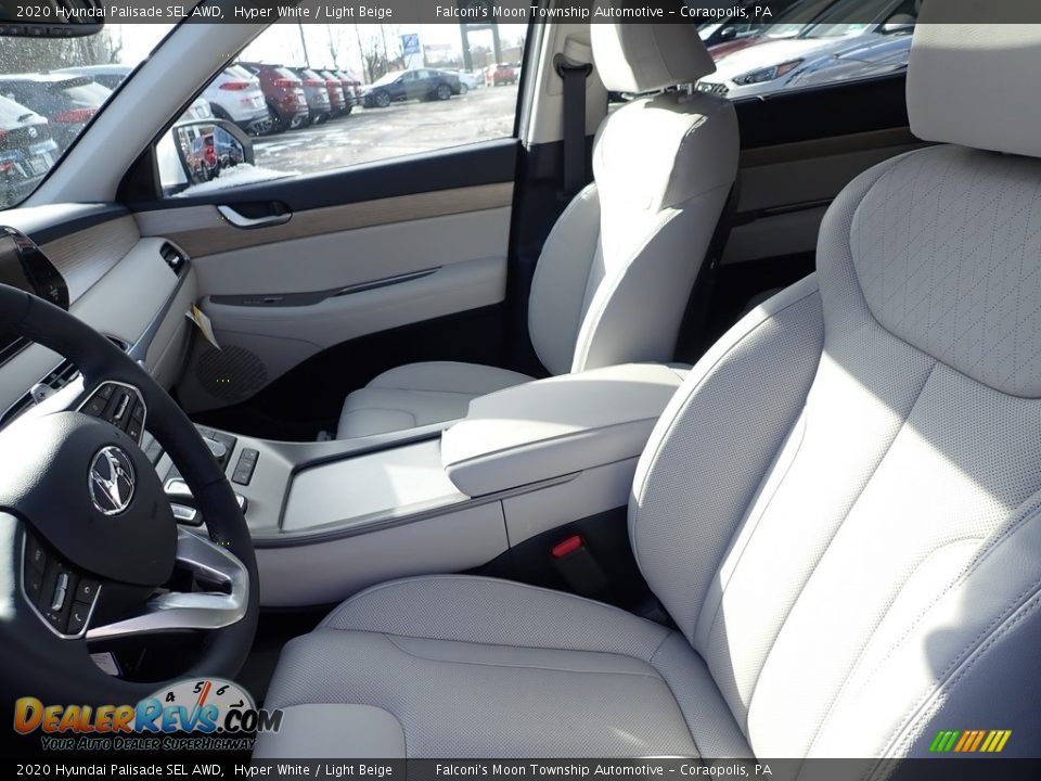 2020 Hyundai Palisade SEL AWD Hyper White / Light Beige Photo #10