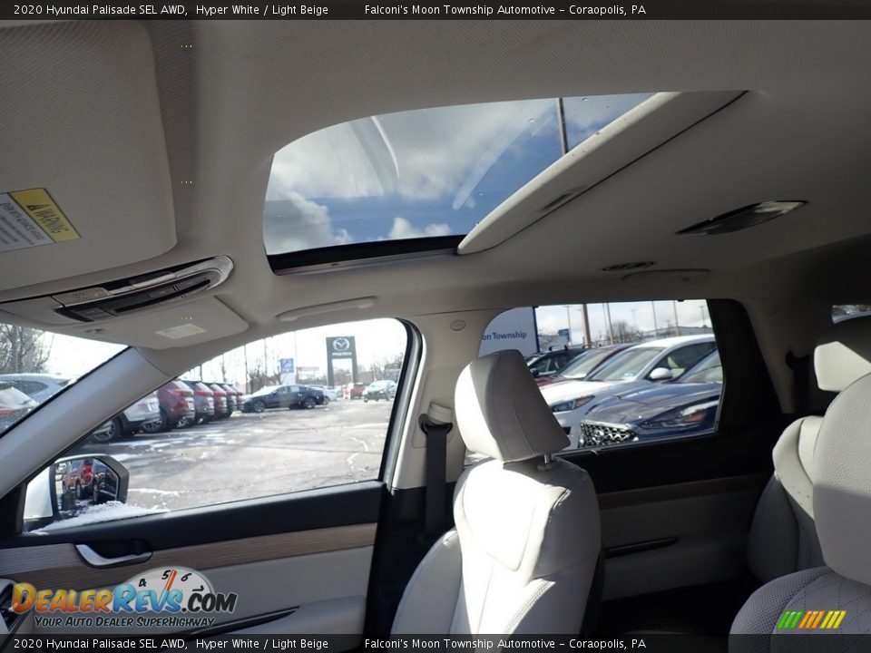 2020 Hyundai Palisade SEL AWD Hyper White / Light Beige Photo #13