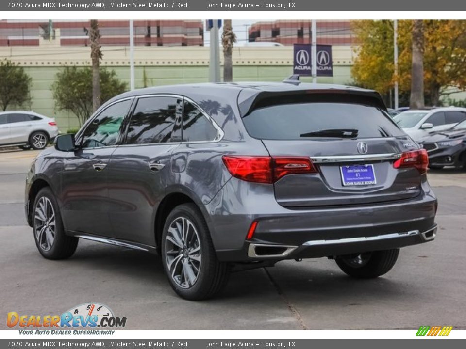 2020 Acura MDX Technology AWD Modern Steel Metallic / Red Photo #5