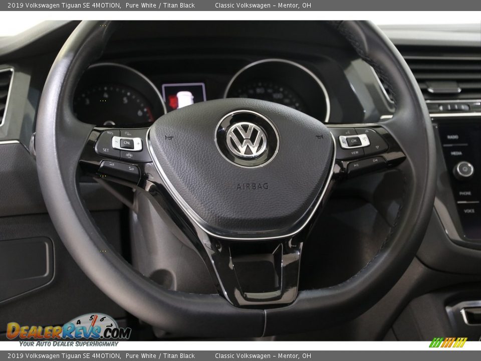 2019 Volkswagen Tiguan SE 4MOTION Pure White / Titan Black Photo #7