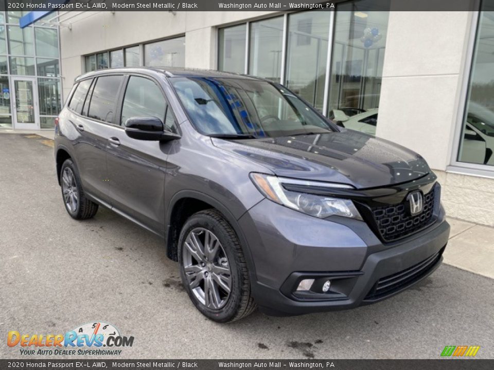 2020 Honda Passport EX-L AWD Modern Steel Metallic / Black Photo #2