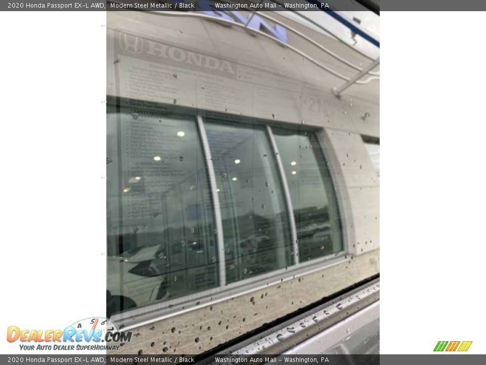 2020 Honda Passport EX-L AWD Modern Steel Metallic / Black Photo #15