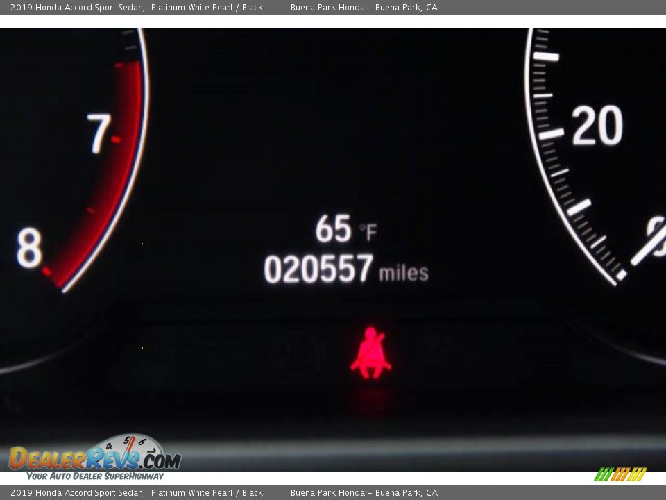2019 Honda Accord Sport Sedan Platinum White Pearl / Black Photo #6