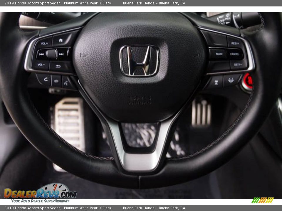 2019 Honda Accord Sport Sedan Platinum White Pearl / Black Photo #13