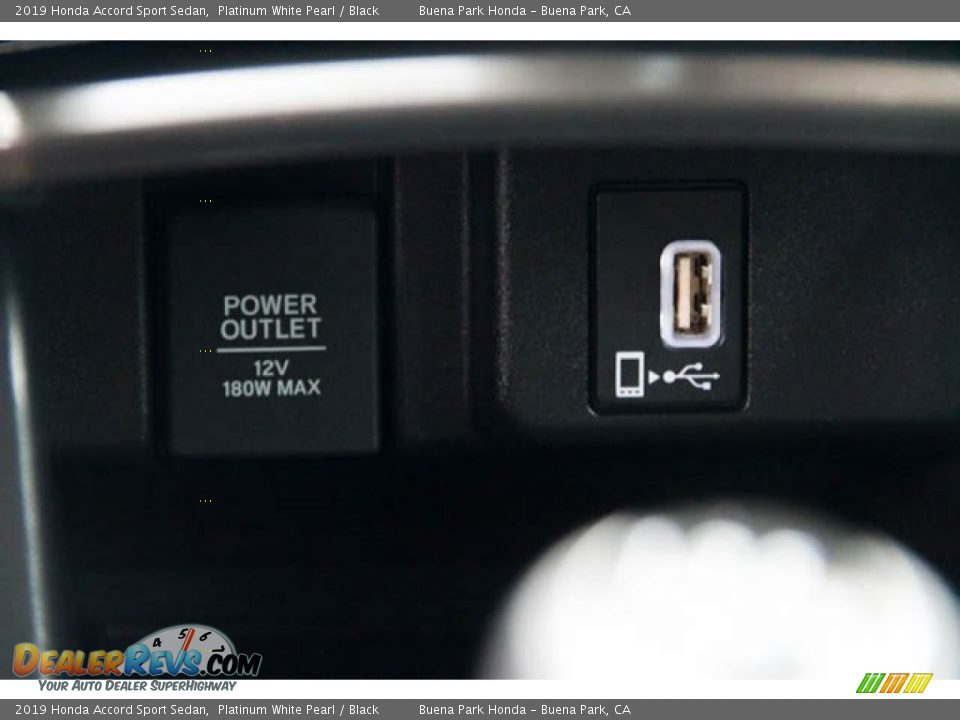 2019 Honda Accord Sport Sedan Platinum White Pearl / Black Photo #17