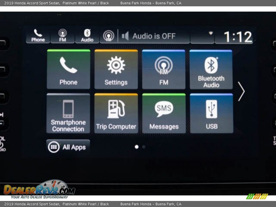 2019 Honda Accord Sport Sedan Platinum White Pearl / Black Photo #25