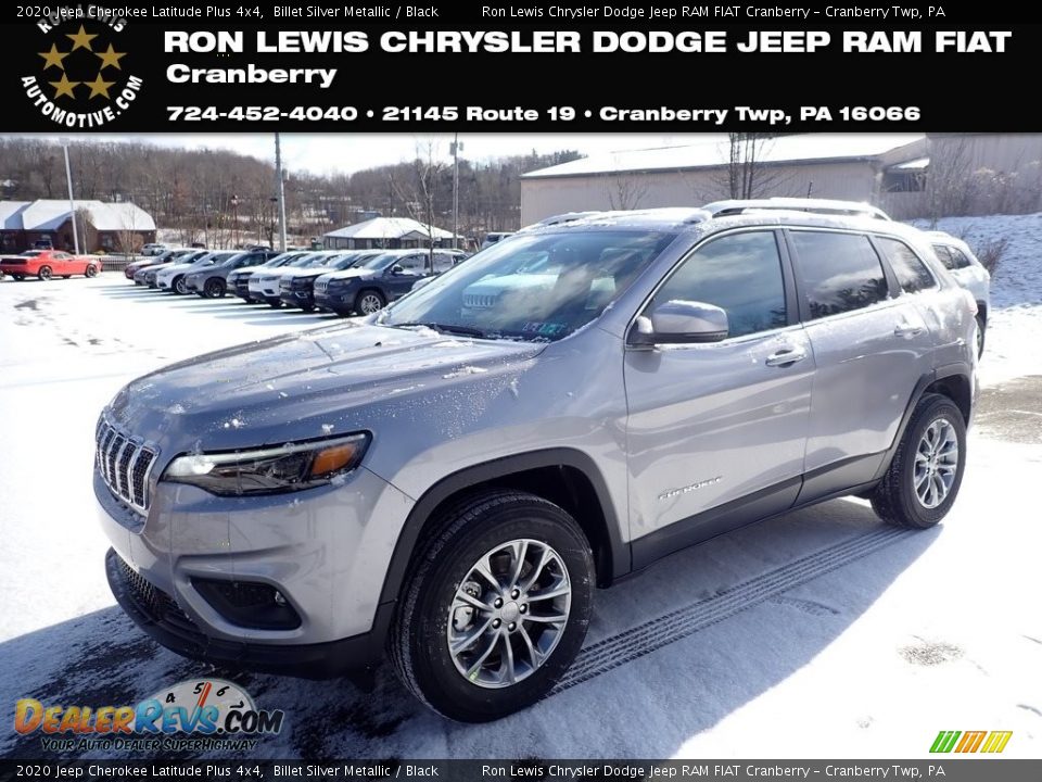 2020 Jeep Cherokee Latitude Plus 4x4 Billet Silver Metallic / Black Photo #1