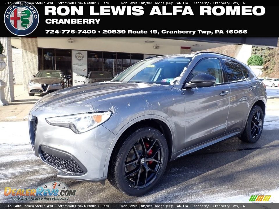 2020 Alfa Romeo Stelvio AWD Stromboli Gray Metallic / Black Photo #1